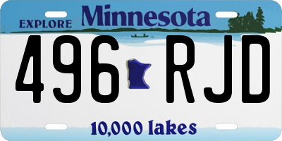MN license plate 496RJD