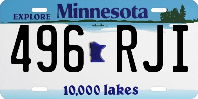 MN license plate 496RJI