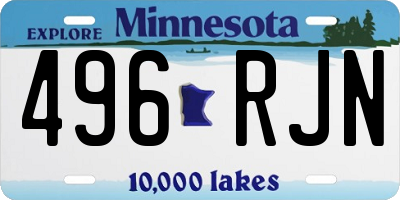 MN license plate 496RJN
