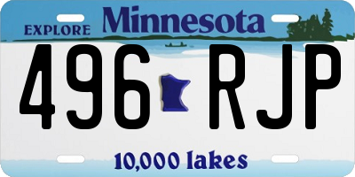 MN license plate 496RJP