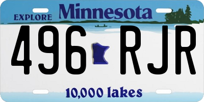 MN license plate 496RJR
