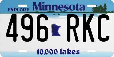 MN license plate 496RKC