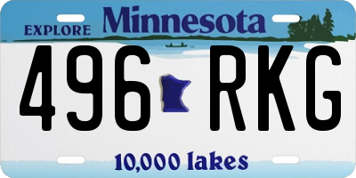MN license plate 496RKG