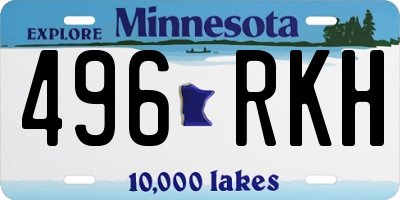MN license plate 496RKH