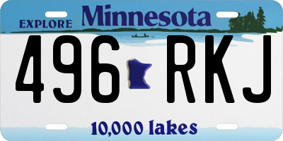 MN license plate 496RKJ