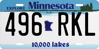 MN license plate 496RKL