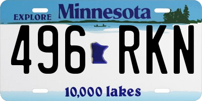 MN license plate 496RKN