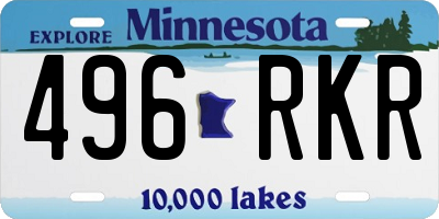 MN license plate 496RKR