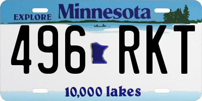 MN license plate 496RKT