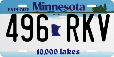MN license plate 496RKV