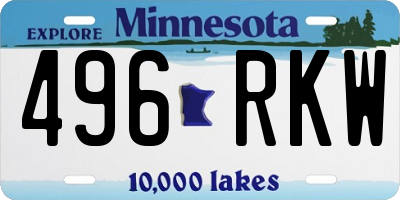 MN license plate 496RKW