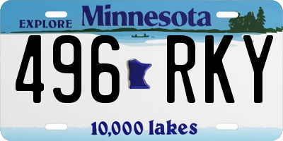 MN license plate 496RKY