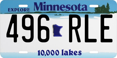 MN license plate 496RLE