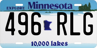 MN license plate 496RLG