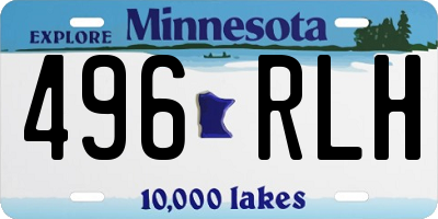 MN license plate 496RLH