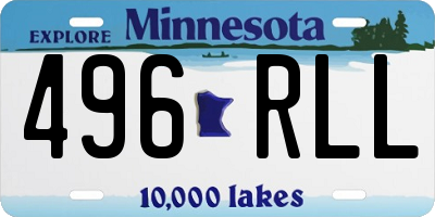 MN license plate 496RLL