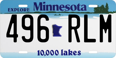 MN license plate 496RLM