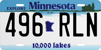 MN license plate 496RLN