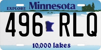 MN license plate 496RLQ