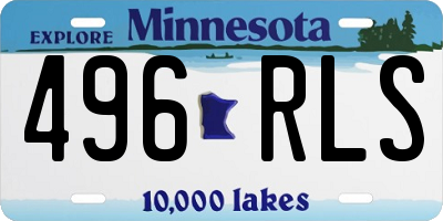 MN license plate 496RLS