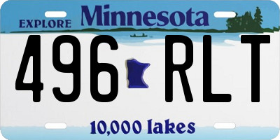 MN license plate 496RLT