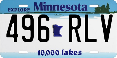 MN license plate 496RLV