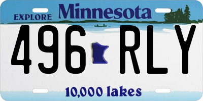 MN license plate 496RLY