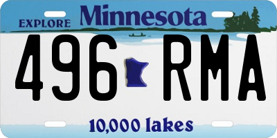 MN license plate 496RMA