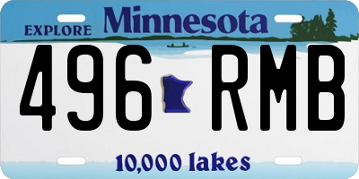 MN license plate 496RMB