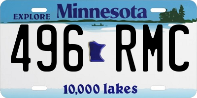 MN license plate 496RMC