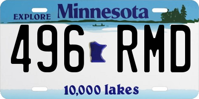 MN license plate 496RMD