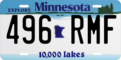 MN license plate 496RMF