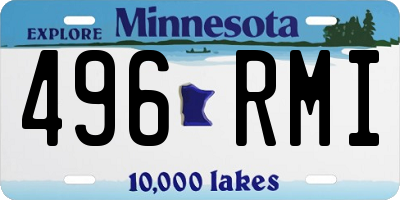 MN license plate 496RMI