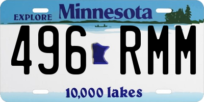 MN license plate 496RMM