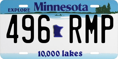 MN license plate 496RMP