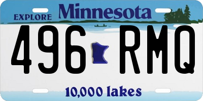 MN license plate 496RMQ