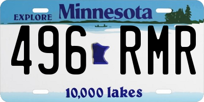 MN license plate 496RMR