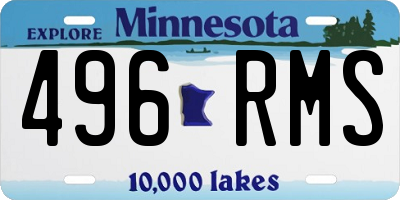 MN license plate 496RMS