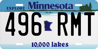 MN license plate 496RMT