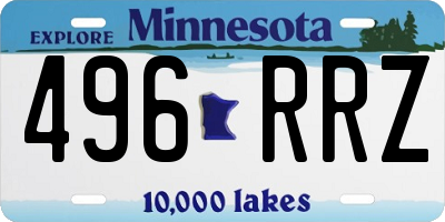 MN license plate 496RRZ