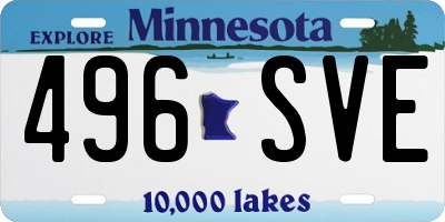 MN license plate 496SVE