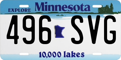 MN license plate 496SVG