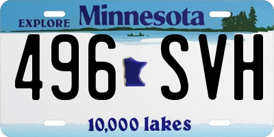 MN license plate 496SVH