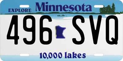 MN license plate 496SVQ