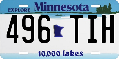 MN license plate 496TIH