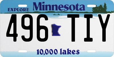 MN license plate 496TIY
