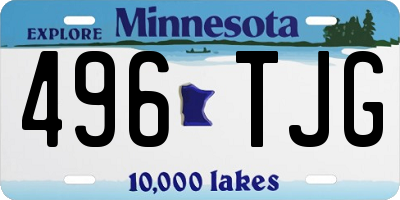 MN license plate 496TJG