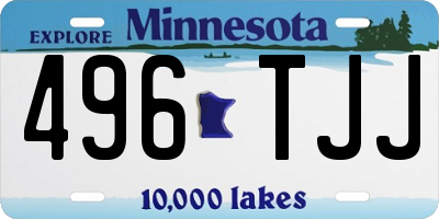 MN license plate 496TJJ