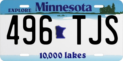 MN license plate 496TJS