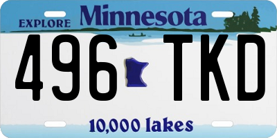 MN license plate 496TKD